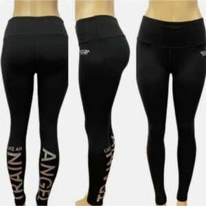 VSX Black Leggings with Inspirational Print